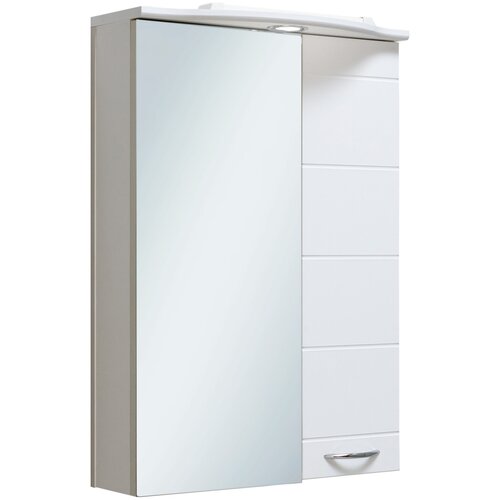 Зеркало шкаф для ванной / с подсветкой / Runo / Кипарис 50 / полка для ванной