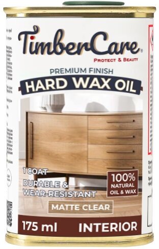 Защитное масло с твердым воском TimberCare Hard Wax Oil, прозрачное матовое (matte), 0,175л - фотография № 2