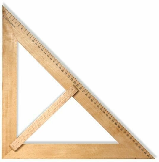 Треугольник классный, деревянный, 45х45х90