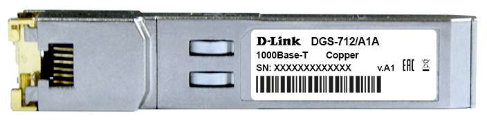 Трансивер D-Link SFP Transceiver with 1 1000Base-T port.Copper transceiver (up to 100m), 3.3V power.D-LinkCopper transceiver (up to 100m), 3.3V power. (712/A2A) - фото №2