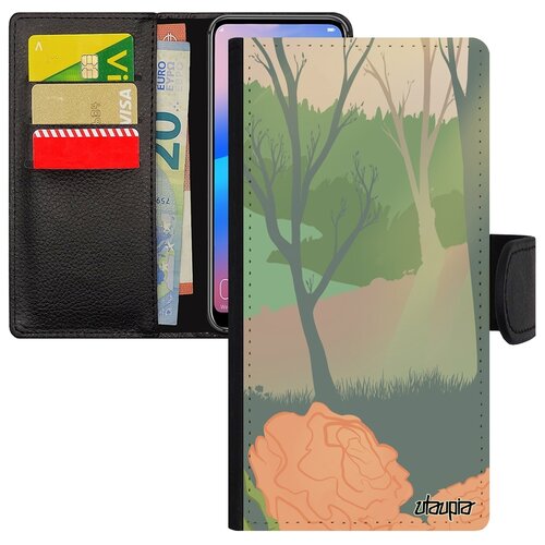 фото Чехол-книжка для мобильного samsung galaxy s8, "лесные розы" природа лес utaupia