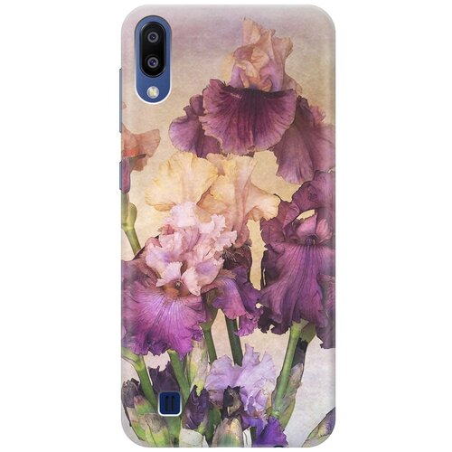 фото Re:paчехол - накладка artcolor для samsung galaxy m10 с принтом "фиолетовые цветы"