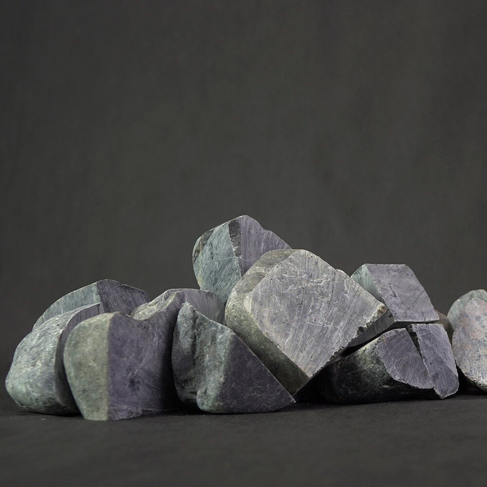 Камни для бани и сауны Нефрит пиленый 60-120 мм 10кг - фотография № 9