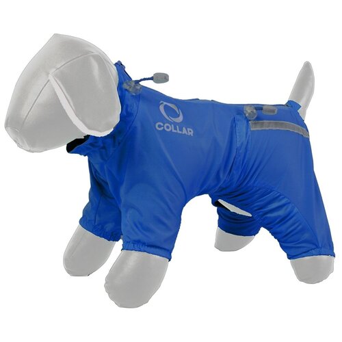 фото Дождевик для собак collar, м 35 (миттельшнауцер, французский бульдог) синий