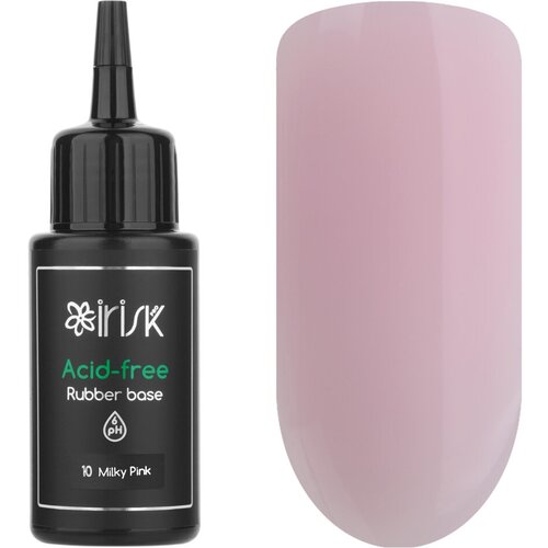 База каучуковая бескислотная IRISK Acid-free Rubber Base, 50мл (10 Milky Pink) irisk база acid free rubber base 10 milky pink 10 мл