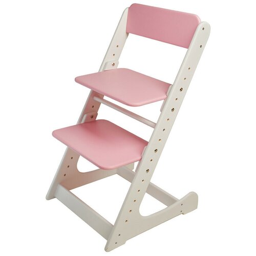 фото Растущий стул посиделкин - бело-розовый