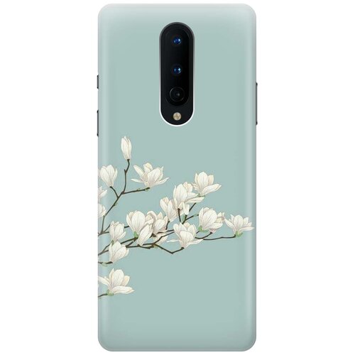 фото Re:pa чехол - накладка artcolor для oneplus 8 с принтом "сакура на голубом"