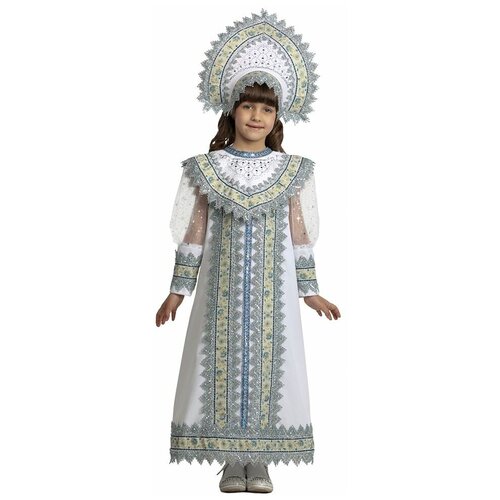 Карнавальный костюм снегурочки Сударыня, рост 122 см, Батик 1201-122-64