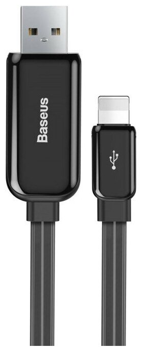 Кабель CALLG-01 Baseus Glowing Data cable USB For Lightning Черный