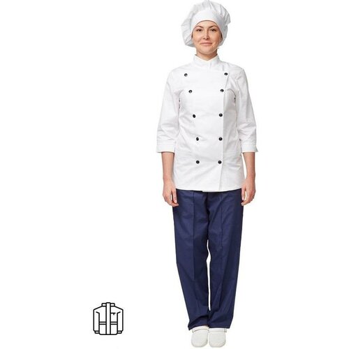 Куртка для пищевого производства у14-КУ женская белая (размер 52-54 рост 158-164)