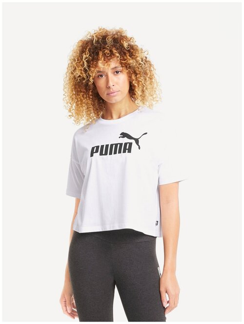 Топ PUMA, силуэт свободный, размер L, белый