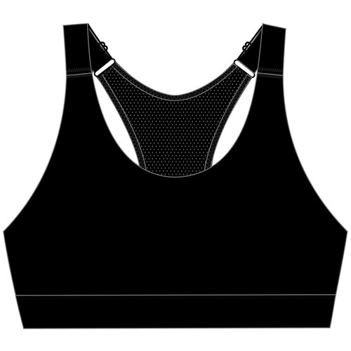 фото Топ для фитнеса и кардиотренировок женский fbra 900, размер: s, цвет: черный/черный domyos х декатлон decathlon