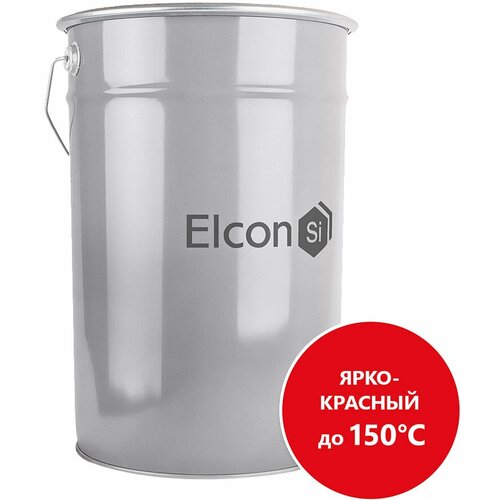 Эмаль антикоррозионная Elcon ОС-12-03 красная RAL 3020 матовая 25 кг