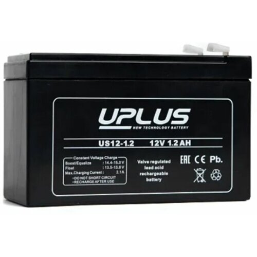 Аккумулятор (АКБ) UPLUS AGM Leoch US12-1,2 12V 1,2Ah для ИБП, стационарных установок 96/45/60 1,2 Ач (Юплас) АГМ