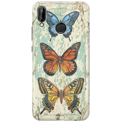 фото Re:paчехол - накладка artcolor для huawei p20 lite с принтом "три бабочки"