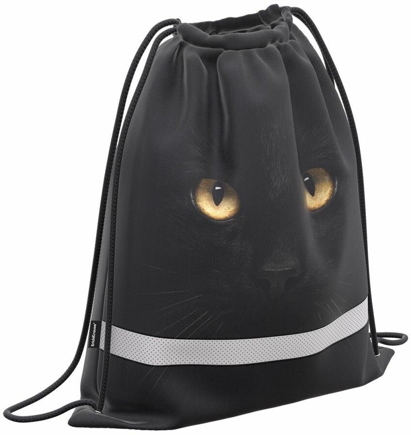 фото Мешок для обуви ErichKrause с боковым карманом 500х410мм Black Cat