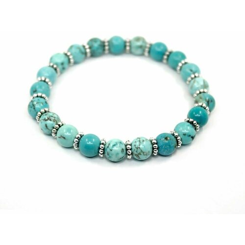 фото Handinsilver ( посеребриручку ) браслет из глянцевой бирюзы 8мм