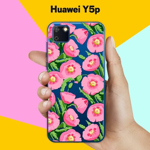 Силиконовый чехол Узор из цветов на Huawei Y5p силиконовый чехол узор из котов на huawei y5p