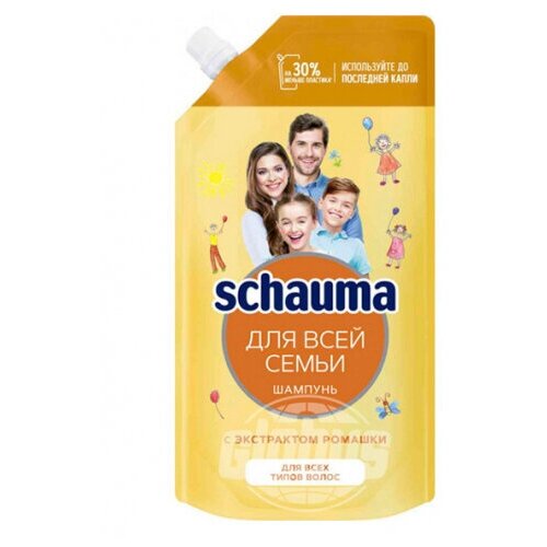 шампунь для волос schauma banana Шампунь для волос Schauma Для всей семьи, 250 мл (дой-пак)