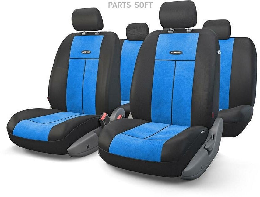 AUTOPROFI TT902VBKBL TT-902V BK/BL_чехлы для сиденья! TT, передний ряд, задний ряд, AIRBAG, чёрн./синий\