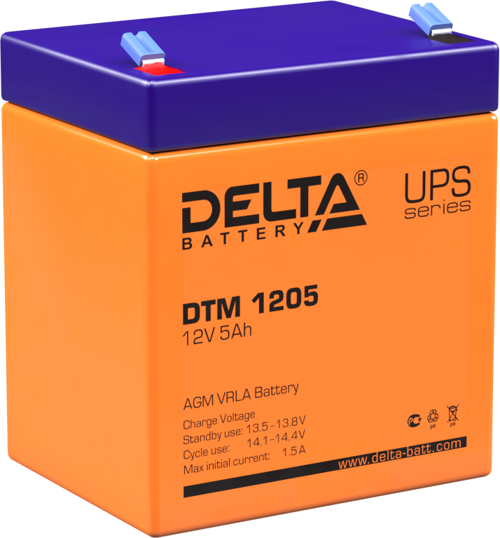 Аккумуляторная батарея DTM 1205 ∙ Аккумулятор 12В 5 А∙ч