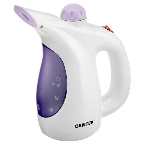 отпариватель centek ct 2375 Отпариватель Centek CT-2380, ручной, 700 Вт, 330 мл, 15 г/мин, шнур 2 м, бело-фиолетовый