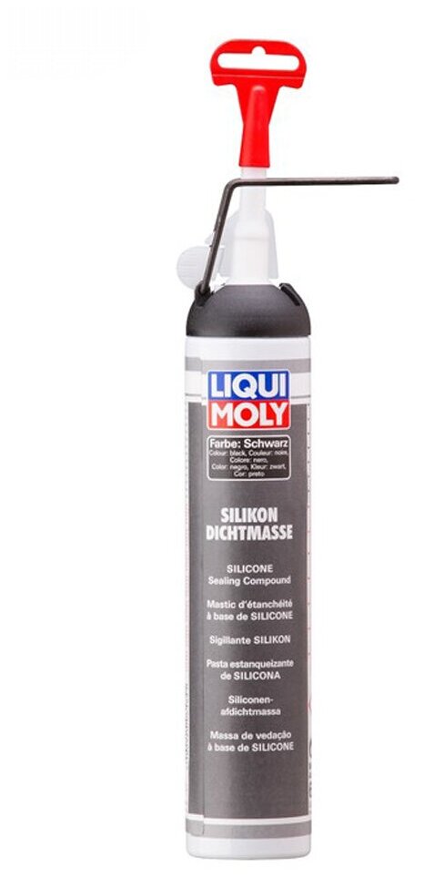 Универсальный силиконовый герметик для ремонта автомобиля LIQUI MOLY Silicon-Dichtmasse schwarz 6185 200 мл