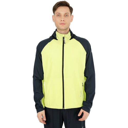 Куртка Rukka для бега, силуэт прямой, складывается в карман, карманы, вентиляция, светоотражающие элементы, ветрозащитная, размер M, желтый, черный