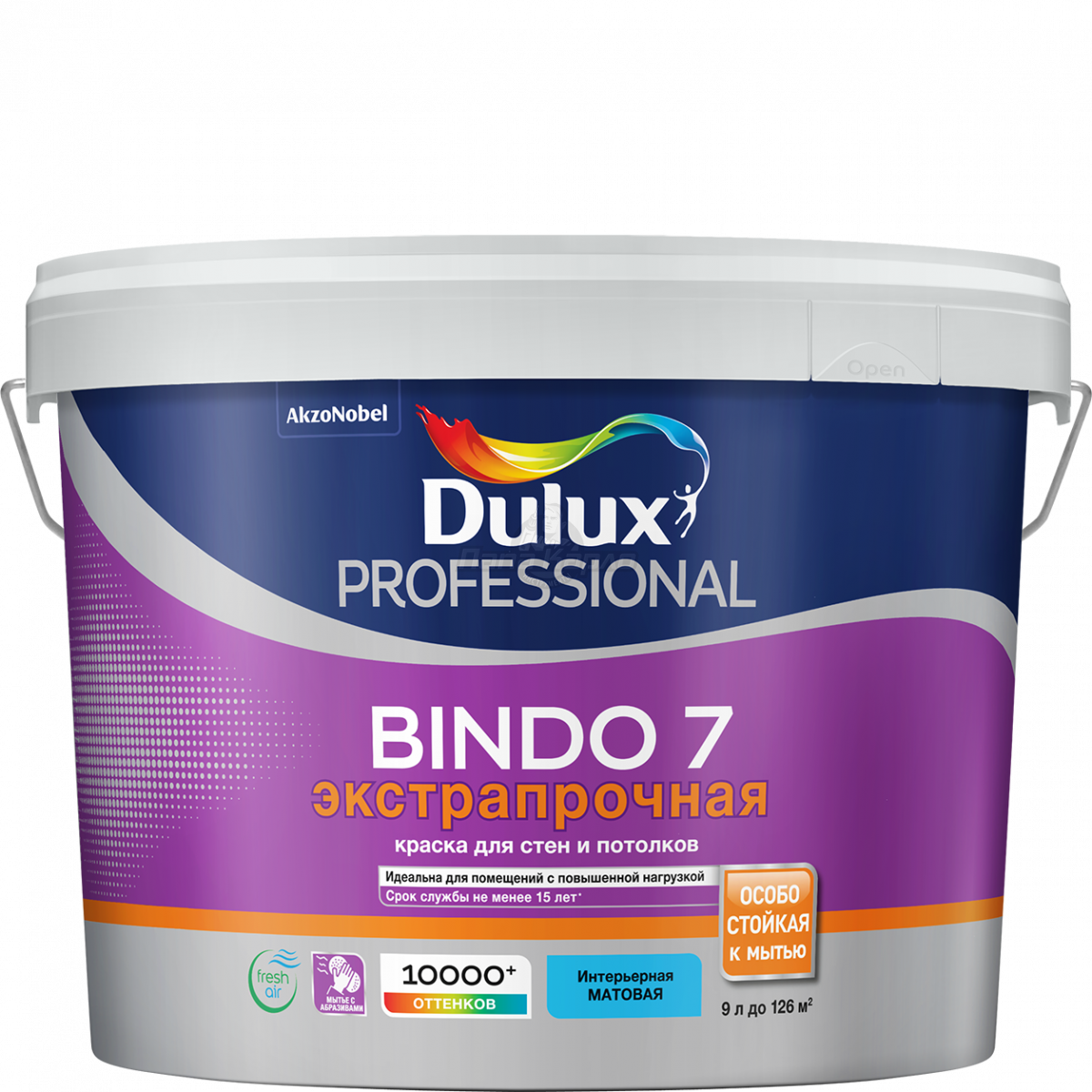 Краска Bindo 7 для стен и потолков, база BC Dulux 5309495