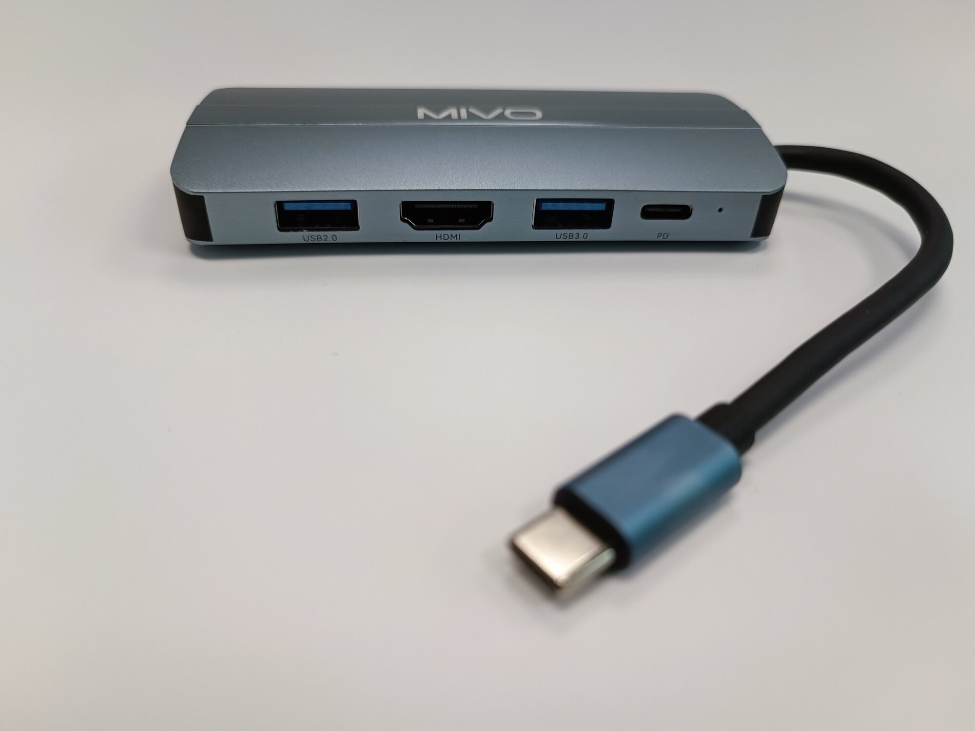 USB HUB разветвитель 9в1Type-C Adapter Type-C to PDх1+HDMIх1+USB2.0х2+USB3.0х1+USB-Cх1+SDх1+TFх1+LANх1 Mivo MH-9011