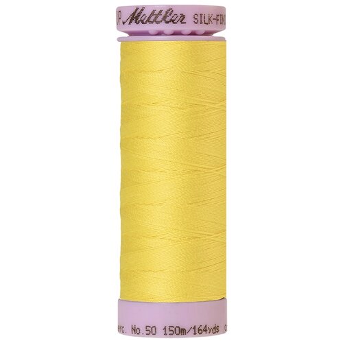 Нить для машинного квилтинга SILK-FINISH COTTON 50, 150 м 100% хлопок 3507 Lemon Zest ( 9105-3507 )