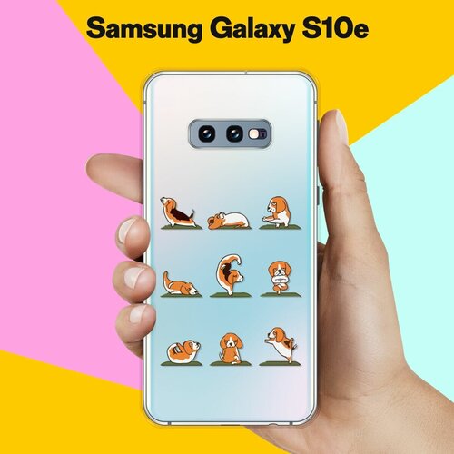 черный силиконовый чехол для samsung galaxy s10e tony style в очках для самсунг галакси с10е Силиконовый чехол на Samsung Galaxy S10e Зарядка от биглей / для Самсунг Галакси С10е