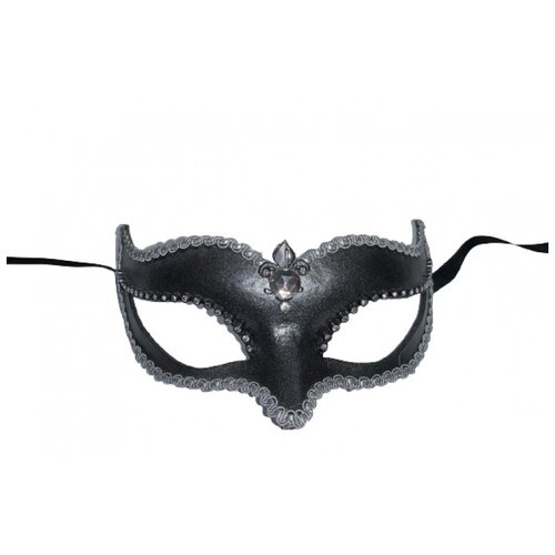фото Венецианская маска volpina, черная с блестками giacometti