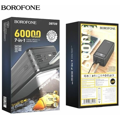 Внешний аккумулятор power bank dbt09 60000 mah с фонариком 350000₽