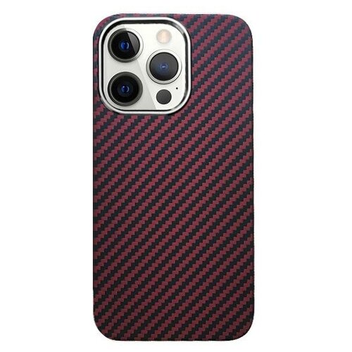 Чехол K-DOO Kevlar для iPhone 13 Pro Max, арамид (кевлар) ударопрочный, ультратонкий - Красный карбоновый чехол для iphone 13 pro igrape черный