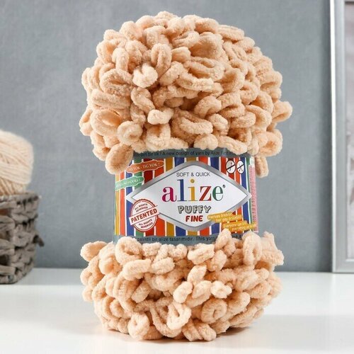 Пряжа Puffy fine 100 микрополиэстер 145м100г 310 медовый 792₽
