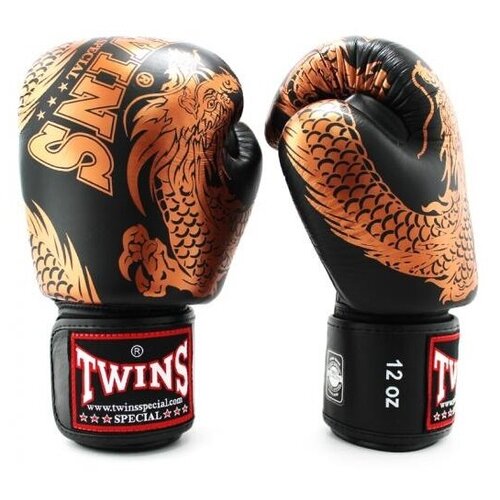 Боксерские перчатки Twins Special FBGVL3-49CP Black 16 унций
