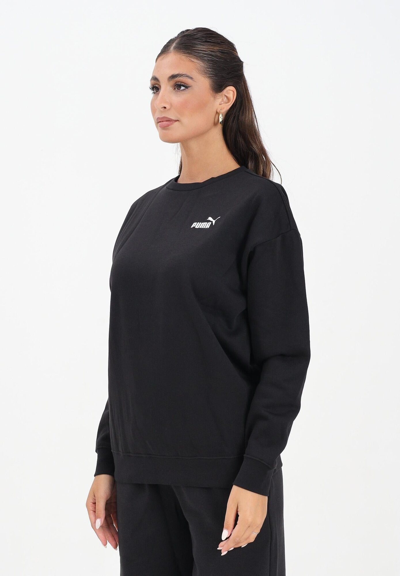 Свитшот PUMA ESS Small No. 1 Logo Relaxed Crew FL, размер L, , черный — фото 1