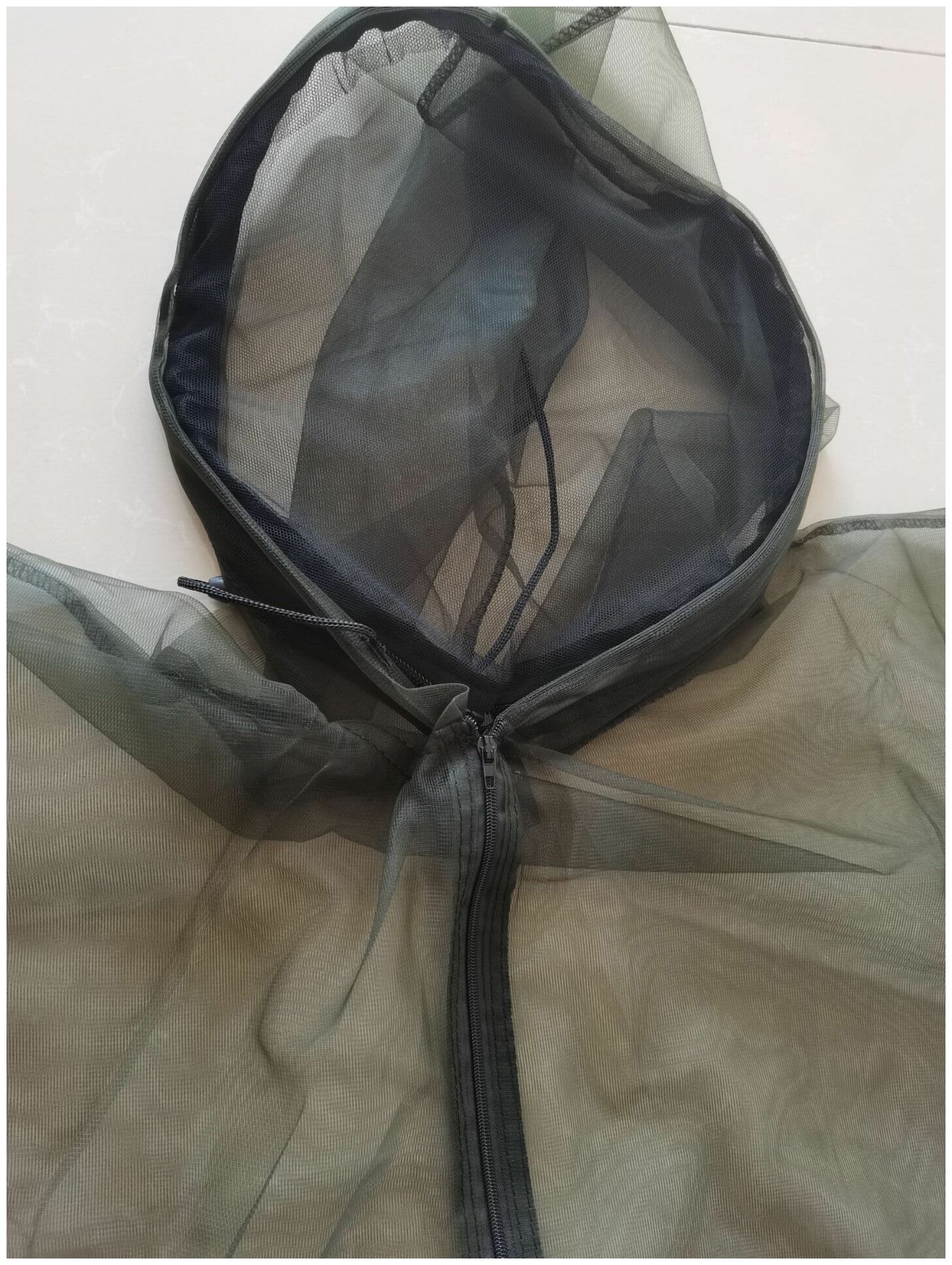 Куртка-накидка сетчатая на молнии от насекомых (комары, слепней, мошек,ос) - фотография № 2