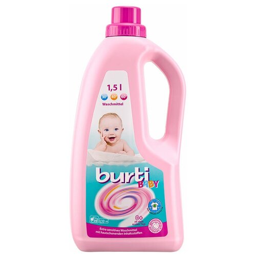 фото Жидкость для стирки burti baby liquid, 1.45 л, бутылка