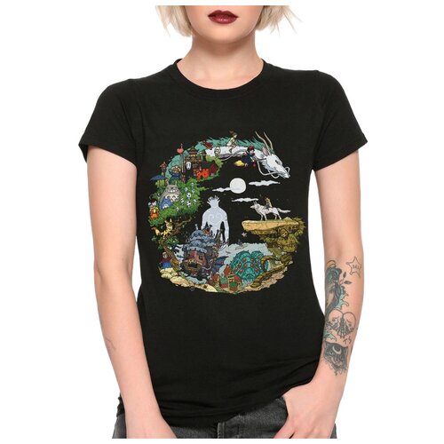фото Футболка dream shirts фильмы студии гибли женская 3xl черная