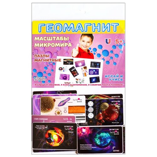 Магнитный пазл/игровой набор Масштабы микромира В пакете