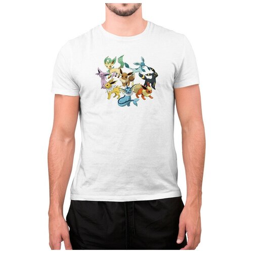 фото Футболка унисекс каждому своё "pokemon/покемон/аниме" белая xl