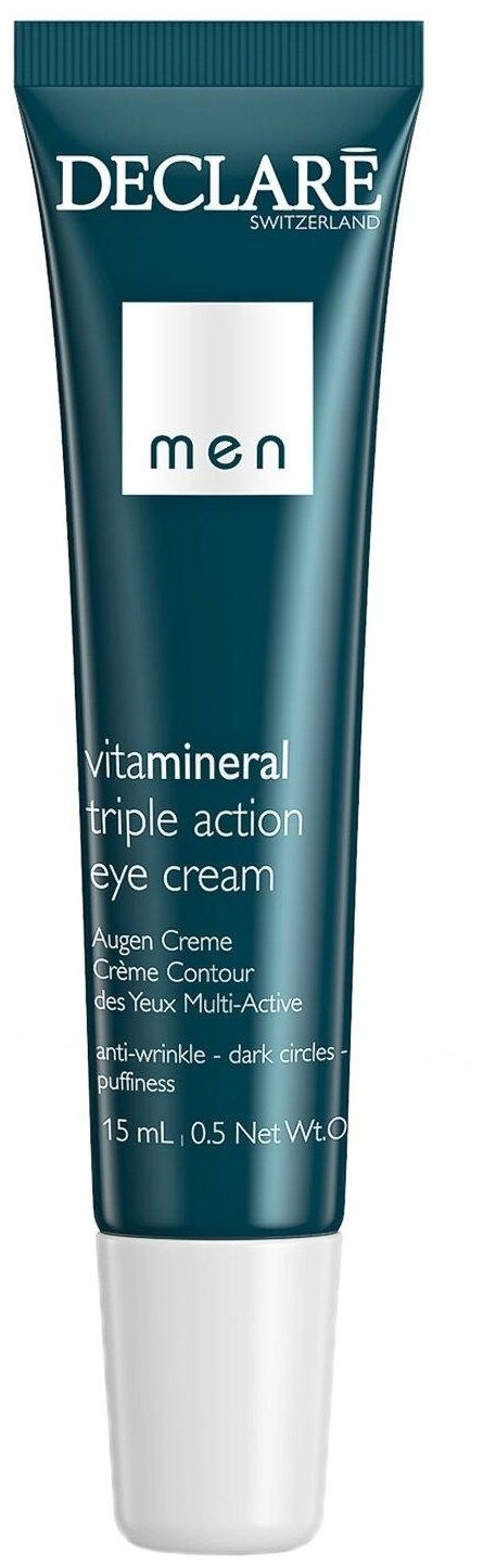 Declare Крем для кожи вокруг глаз Men Triple Action Eye Cream, 15 мл