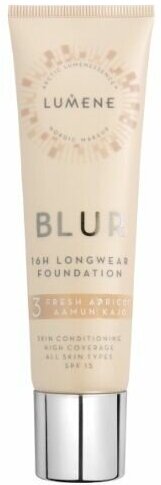 LUMENE Тональный крем устойчивый Blur 16ч SPF15 3 Fresh Apricot 0