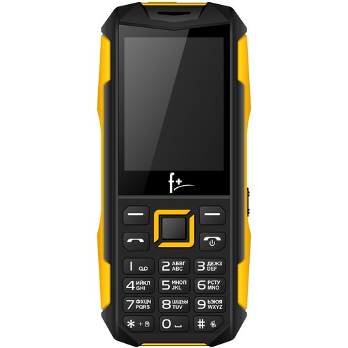 Телефон F+ PR240, SIM+micro SIM, черно-желтый