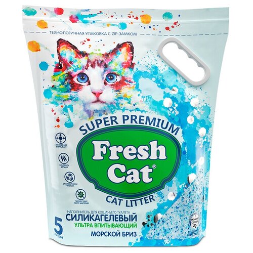 Впитывающий наполнитель Fresh Cat Морской бриз, 5л