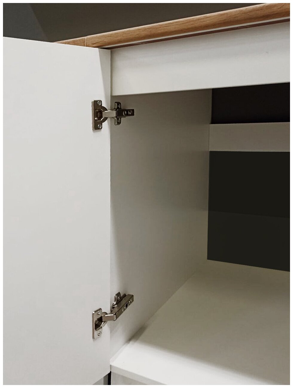 Модуль кухонный VITAMIN шкаф- стол под мойку двухдверный, фасад МДФ, белая эмаль, ш.80 см - фотография № 5