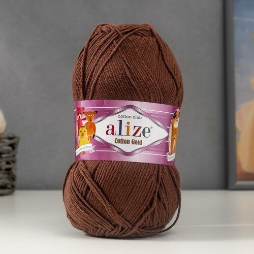 ALIZE Пряжа Cotton Gold 55% хлопок, 45% акрил, 330м/100гр (493) пряжа cotton gold 55% хлопок 45% акрил 330м 100гр 58 alize цвет синий