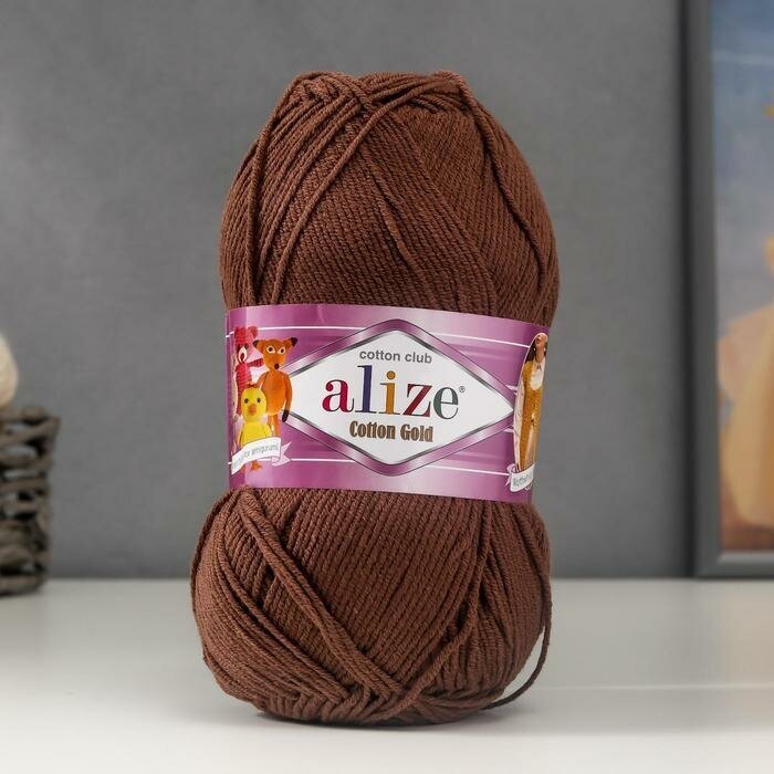 ALIZE Пряжа "Cotton Gold" 55% хлопок, 45% акрил, 330м/100гр (493)